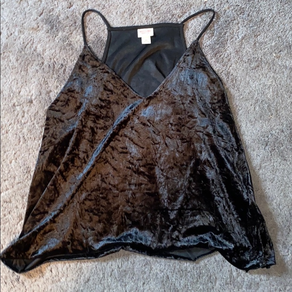 Mossimo black velvet tank